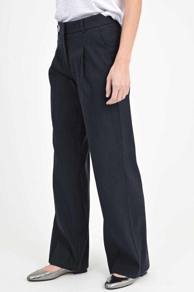 Cambio  Leinen-Mix Hose AMELIE in Navy