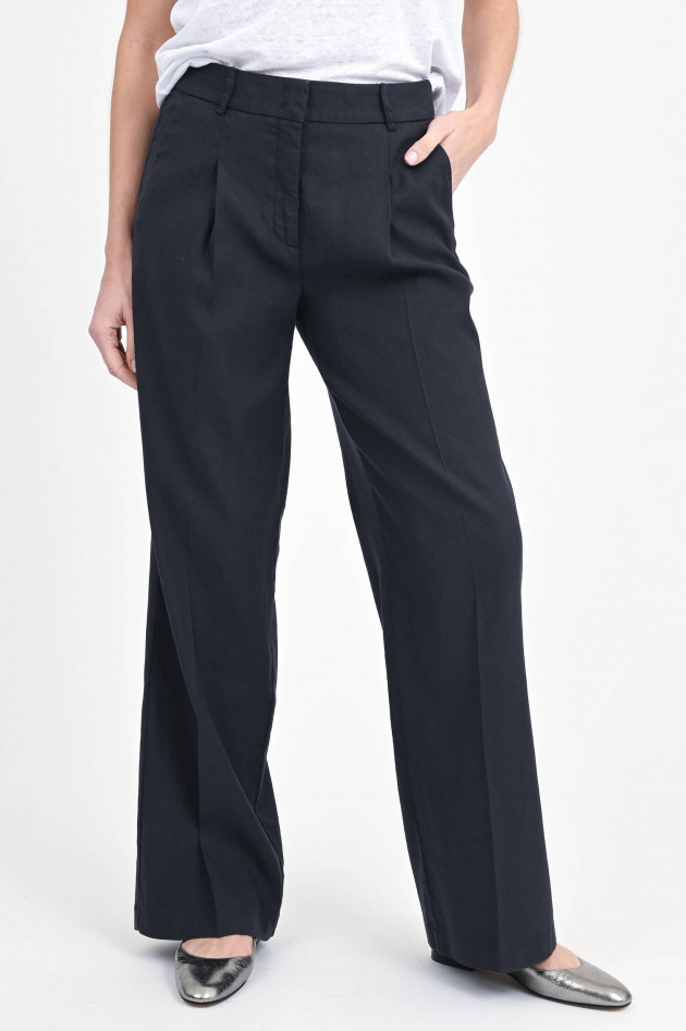 Cambio  Leinen-Mix Hose AMELIE in Navy
