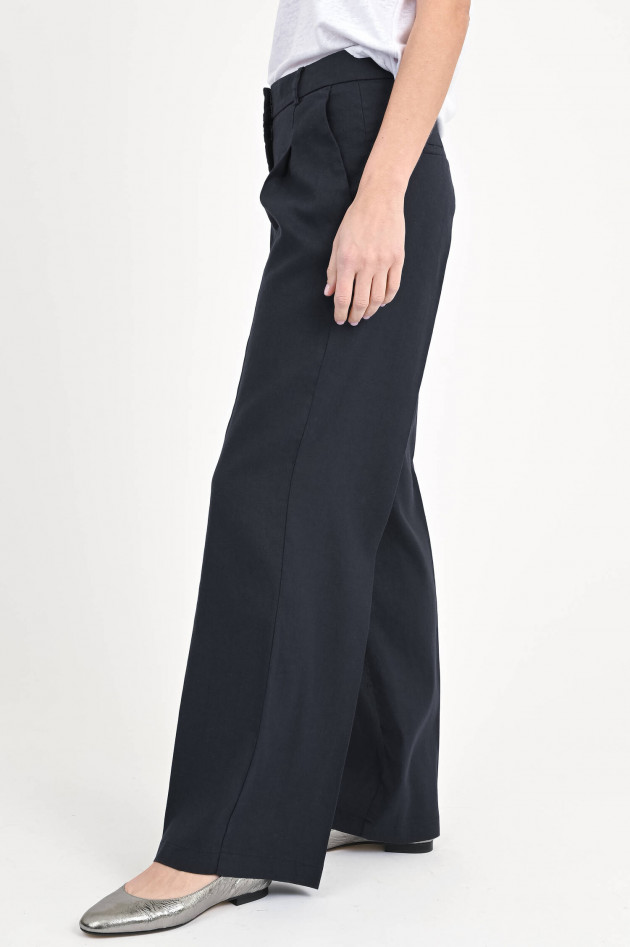 Cambio  Leinen-Mix Hose AMELIE in Navy