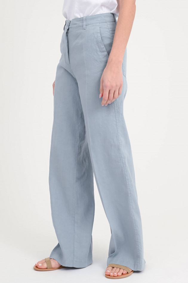 Cambio  Wide-Leg Hose aus Leinen-Mix in Ocean Ash