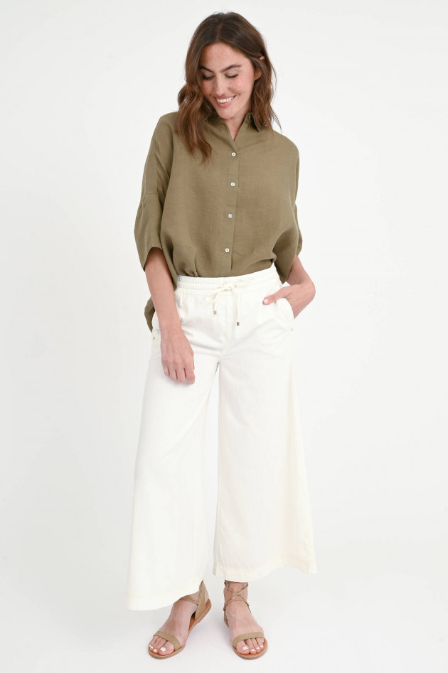 Cambio  Hose ALMA CROPPED in Off White