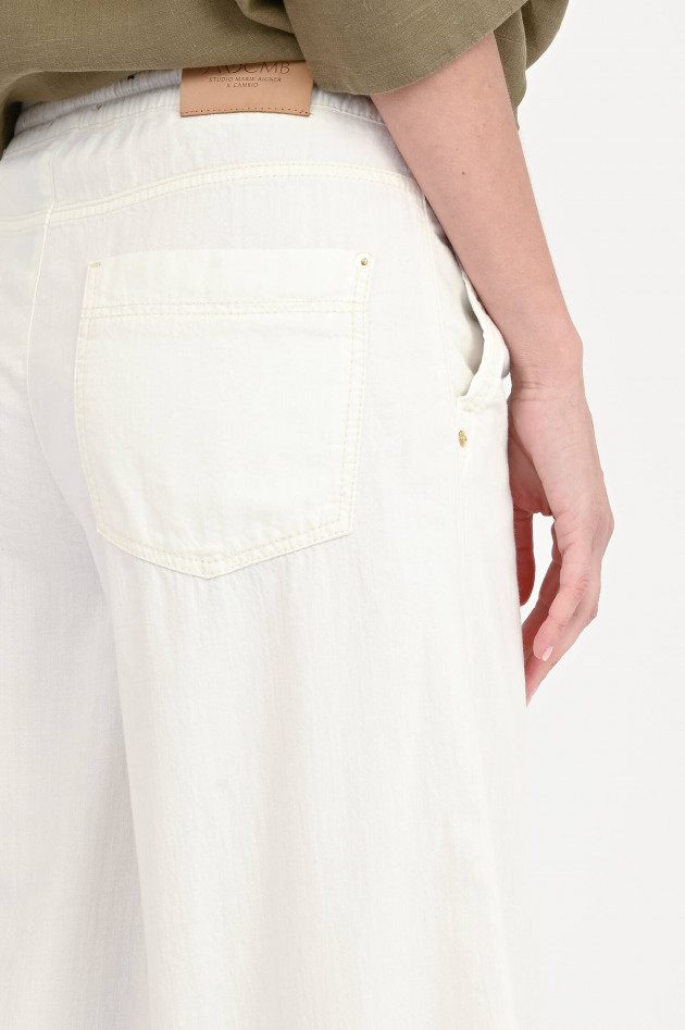 Cambio  Hose ALMA CROPPED in Off White