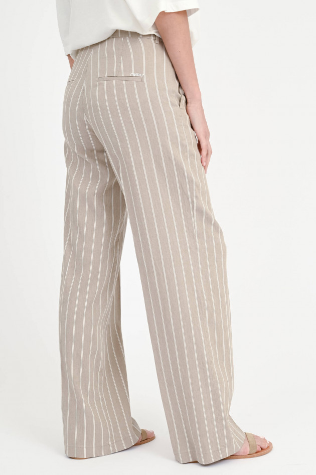 Cambio  Nadelstreifenhose MIRA in Taupe/Weiß