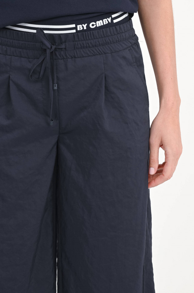 Cambio  Wide-Leg Hose mit doppeltem Bund in Navy