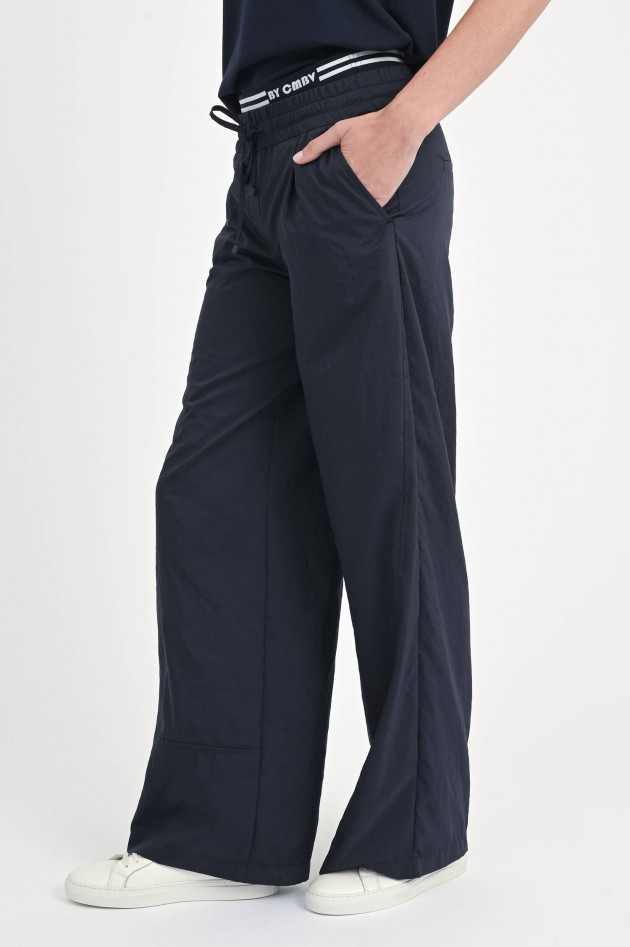 Cambio  Wide-Leg Hose mit doppeltem Bund in Navy