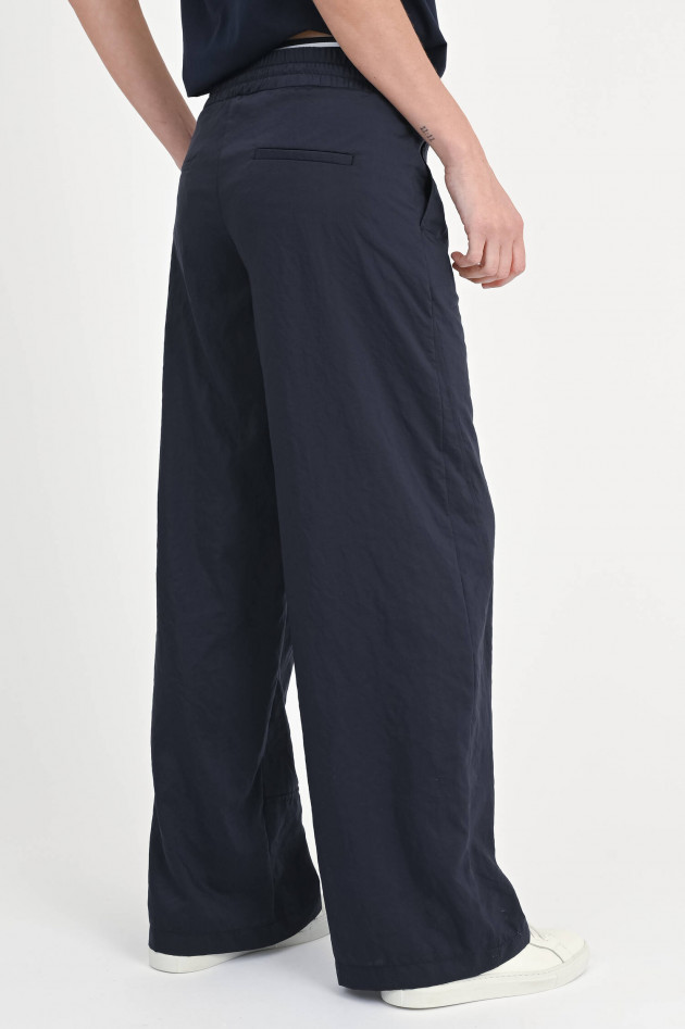 Cambio  Wide-Leg Hose mit doppeltem Bund in Navy