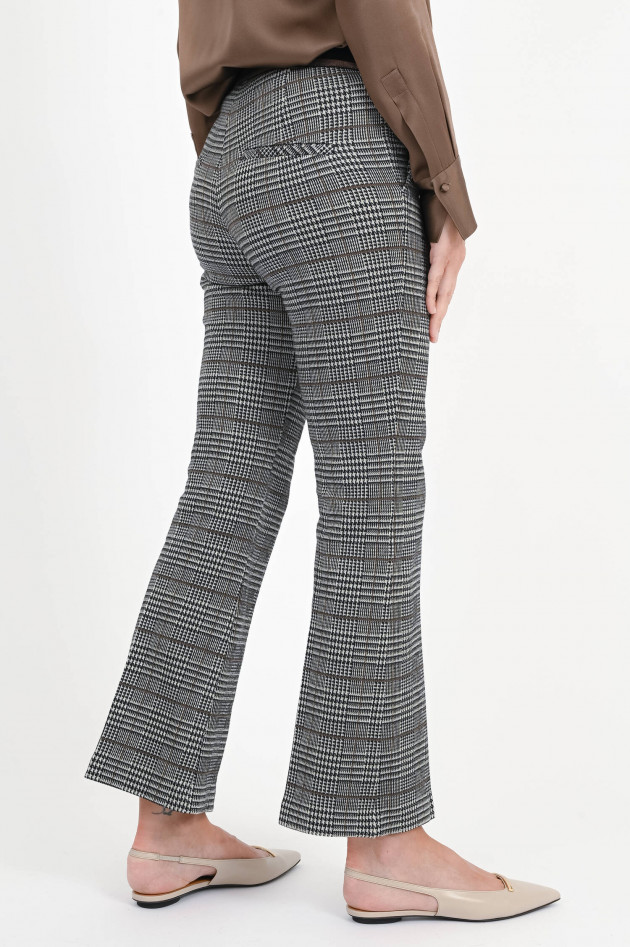 Cambio  Hahnentritt-Hose FRANCOISE in Schwarz/Creme