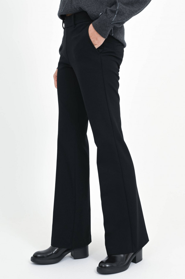 Cambio  Straight-Leg-Hose mit Bügelfalten in Black