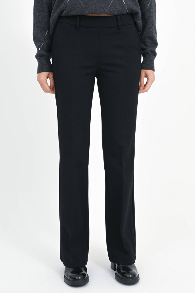 Cambio  Straight-Leg-Hose mit Bügelfalten in Black