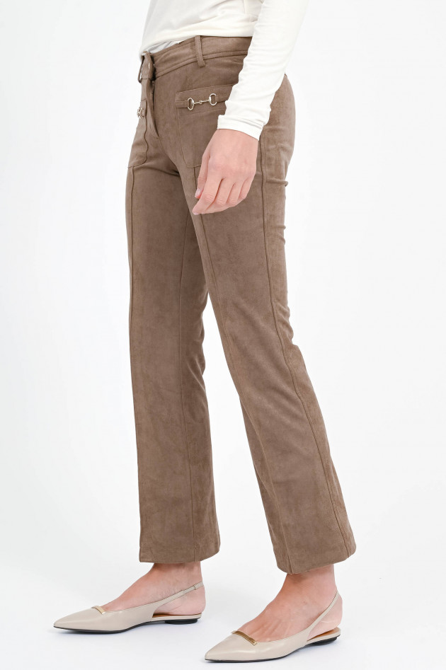 Cambio  Hose FARAH mit Metall-Details in Mocca Mousse