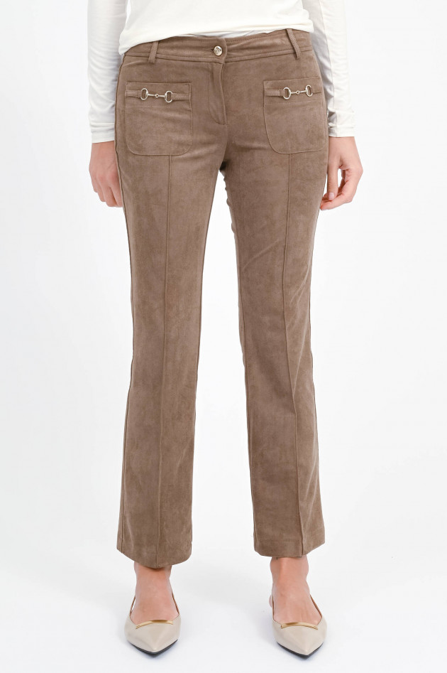 Cambio  Hose FARAH mit Metall-Details in Mocca Mousse
