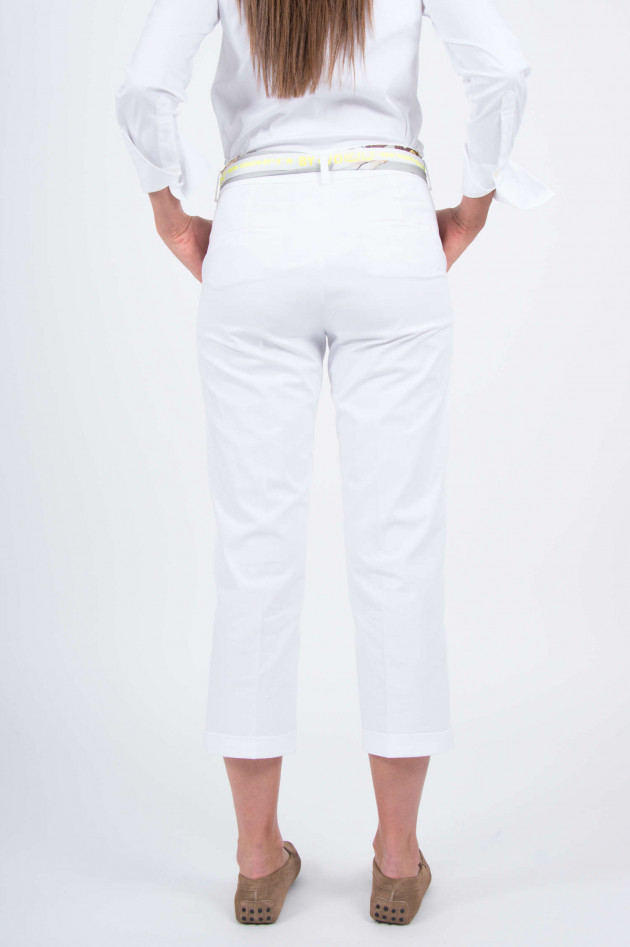 Cambio  Hose CLAIRE mit Gürteltuch in Weiß/Grün
