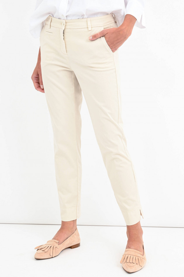 Cambio  Baumwoll-Chino STELLA CROPPED in Creme