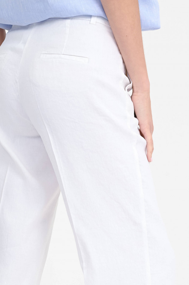 Cambio  Leinen-Mix Hose CALIFORNIA in Weiß