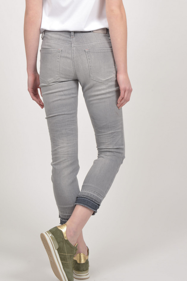 Cambio  Jeans LIU mit doppeltem Beinabschluss in Grau