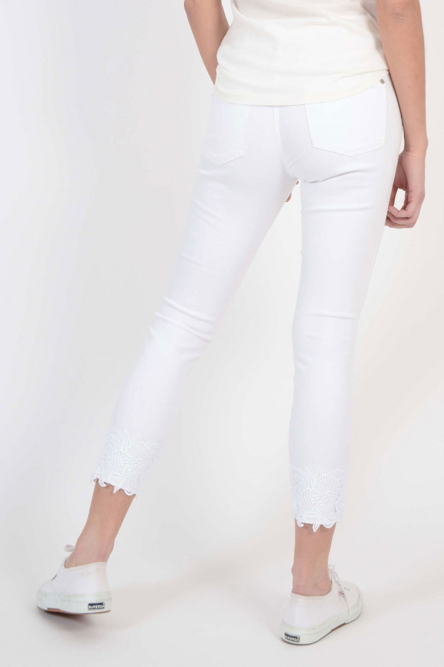 Cambio  Jeans PARLA mit Spitze in Weiß