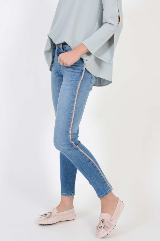Cambio  Jeans PARLA mit Seitenstreifen in Mittelblau