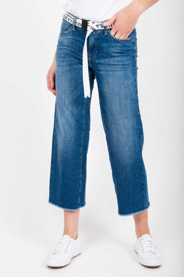 Cambio  Jeans Culotte PHILIPPA mit Gürtel in Mittelblau