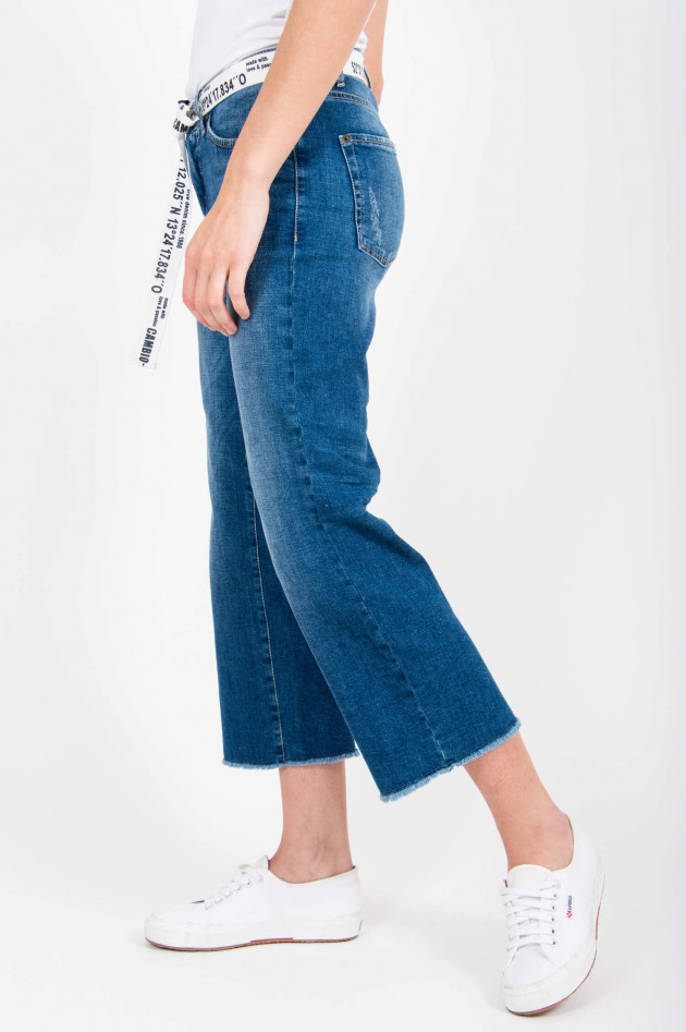 Cambio  Jeans Culotte PHILIPPA mit Gürtel in Mittelblau