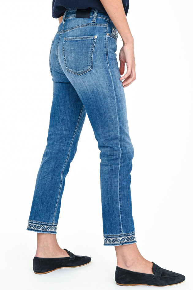 Cambio  Jeans PARIS mit Stickerei in Mittelblau