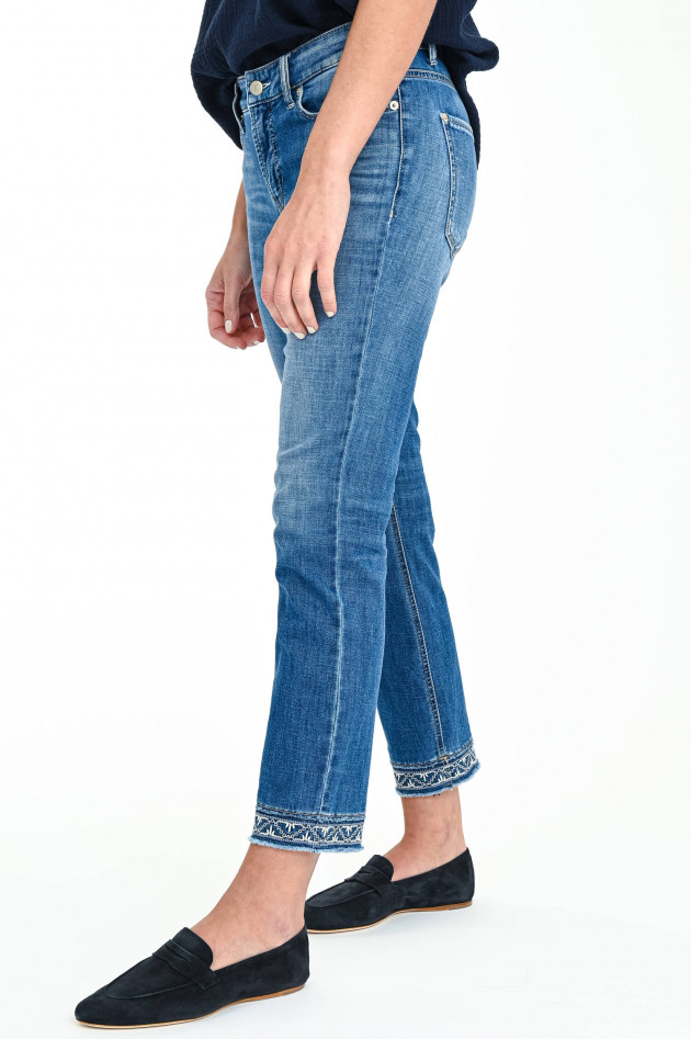 Cambio  Jeans PARIS mit Stickerei in Mittelblau