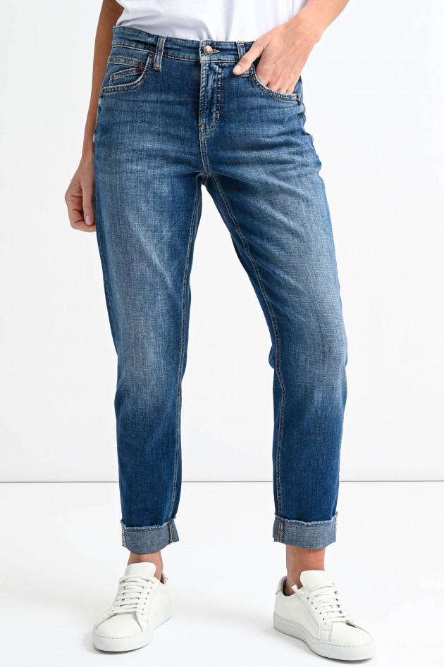 Cambio  Boyfriend Jeans KERRY in Mittelblau