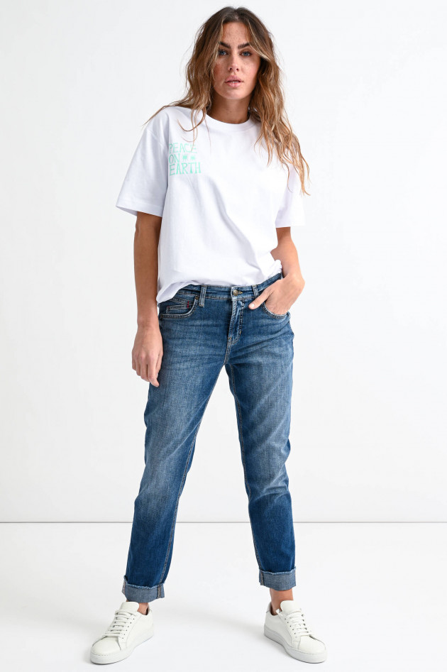 Cambio  Boyfriend Jeans KERRY in Mittelblau
