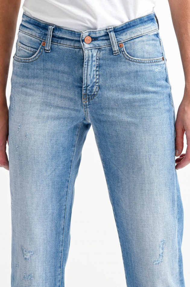 Cambio  Straigth Short Jeans PARIS in Mittelblau