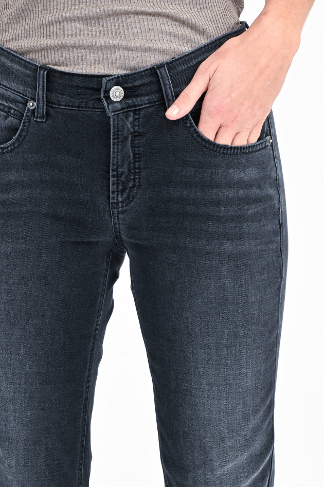 Cambio  Stretch-Jeans PINA mit ausgefranstem Saum in Grau