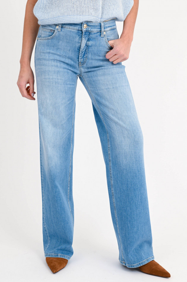 Cambio  Wide Leg Jeans AIMEE in Mittelblau