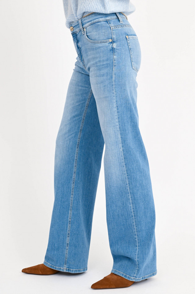 Cambio  Wide Leg Jeans AIMEE in Mittelblau