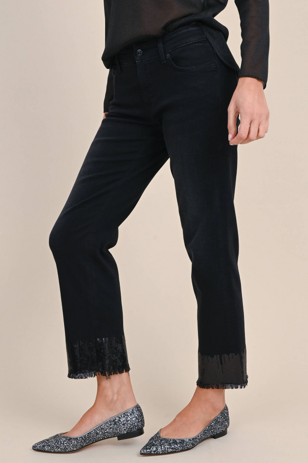 Cambio  Jeans PARIS STRAIGHT mit Pailetten in Schwarz
