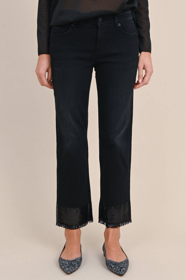 Cambio  Jeans PARIS STRAIGHT mit Pailetten in Schwarz