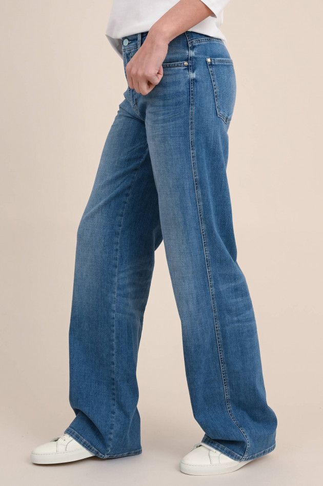 Cambio  Wide Leg Denim AIMEE in Mittelblau