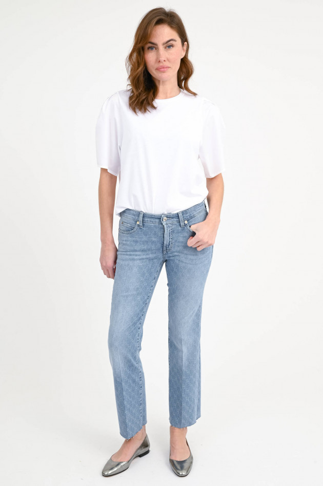 Cambio  Dezent gemusterte Jeans PARIS EASY in Hellblau