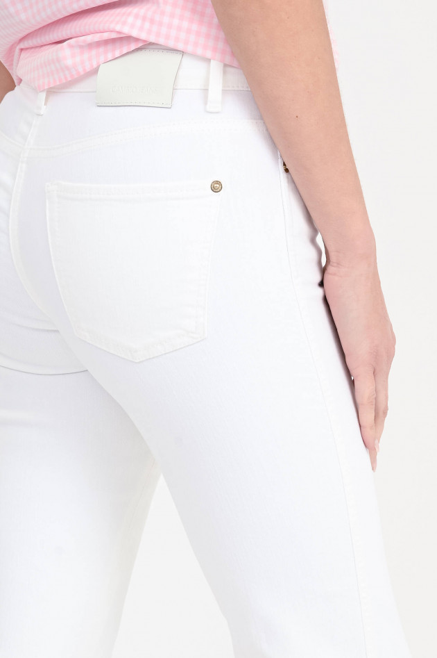 Cambio  Jeans FRANCESCA mit Lochstickerei in Weiß