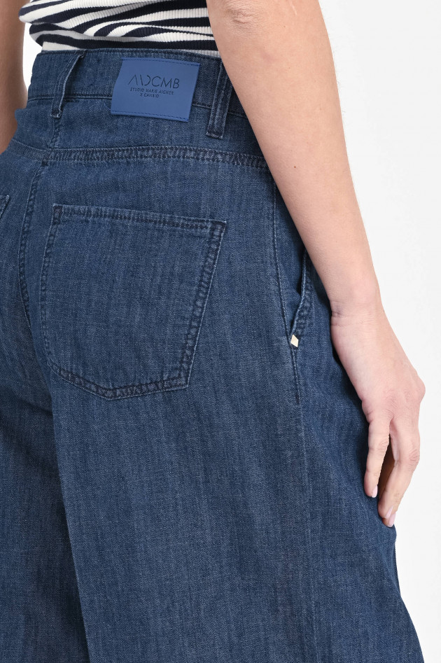 Cambio  Palazzo-Hose mit Bügelfalte in Dark Blue