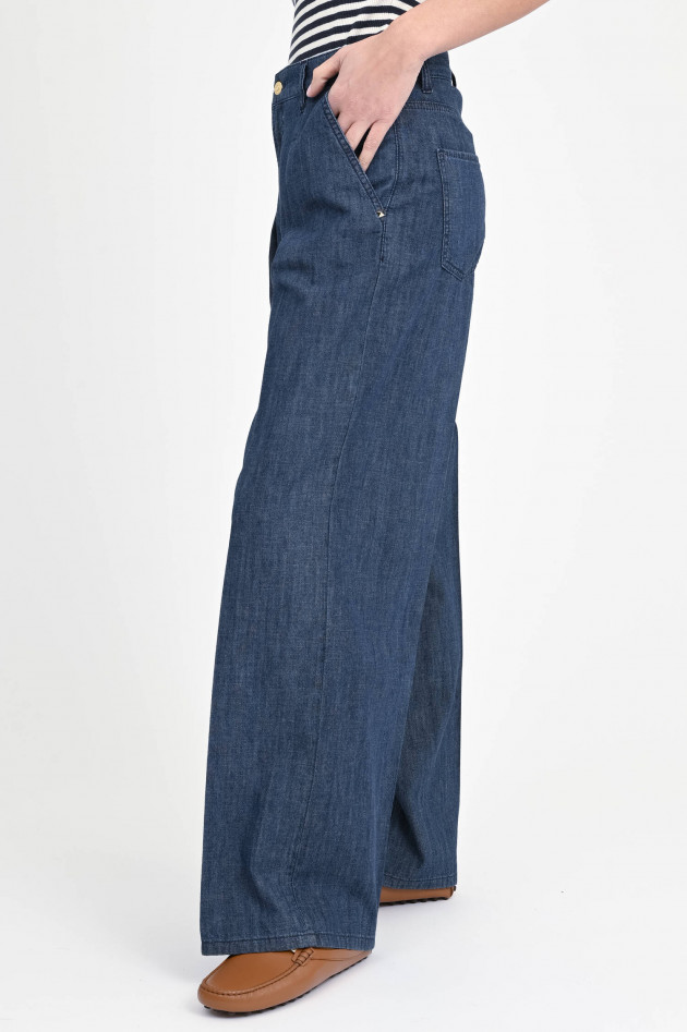 Cambio  Palazzo-Hose mit Bügelfalte in Dark Blue