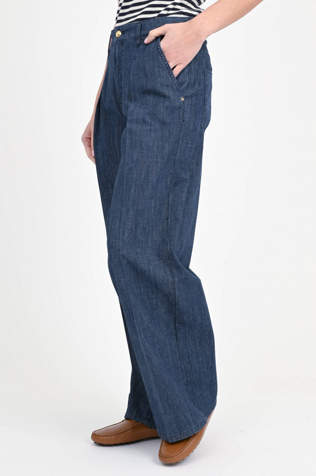 Cambio  Palazzo-Hose mit Bügelfalte in Dark Blue