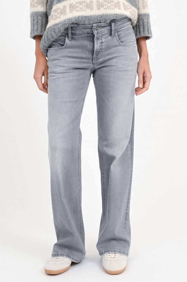 Cambio  Wide-Leg-Jeans TESS in Hellgrau