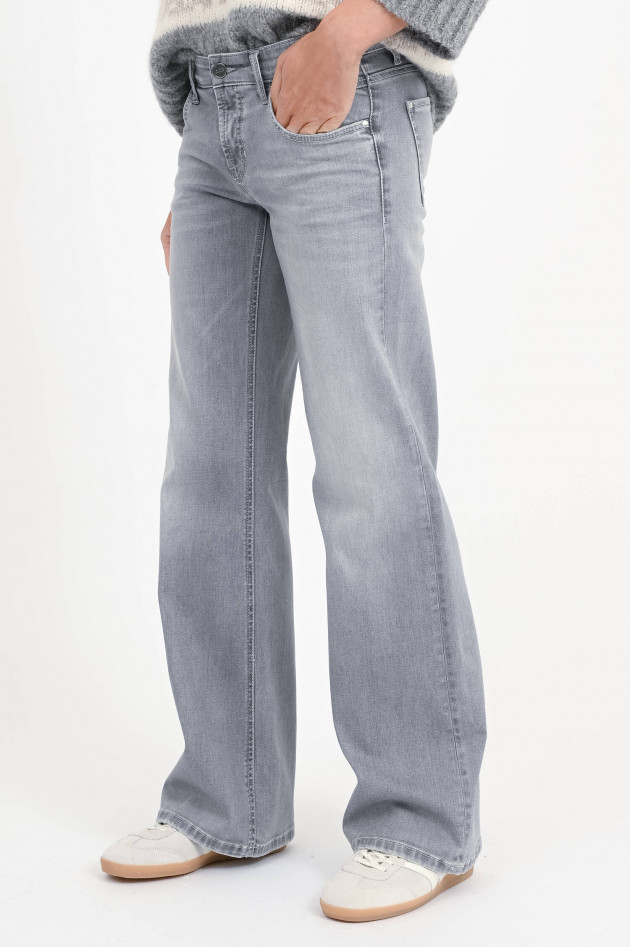 Cambio  Wide-Leg-Jeans TESS in Hellgrau