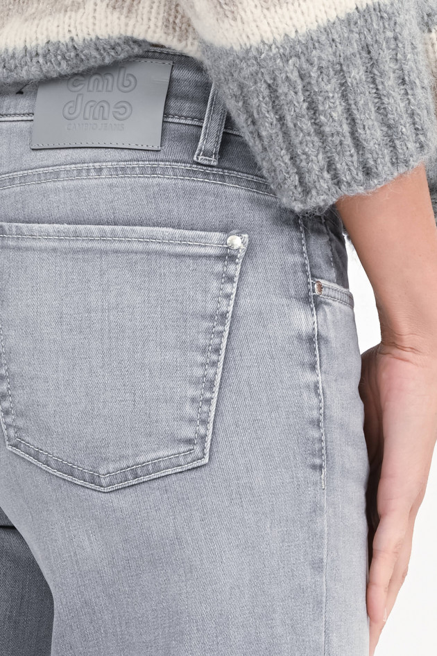 Cambio  Wide-Leg-Jeans TESS in Hellgrau