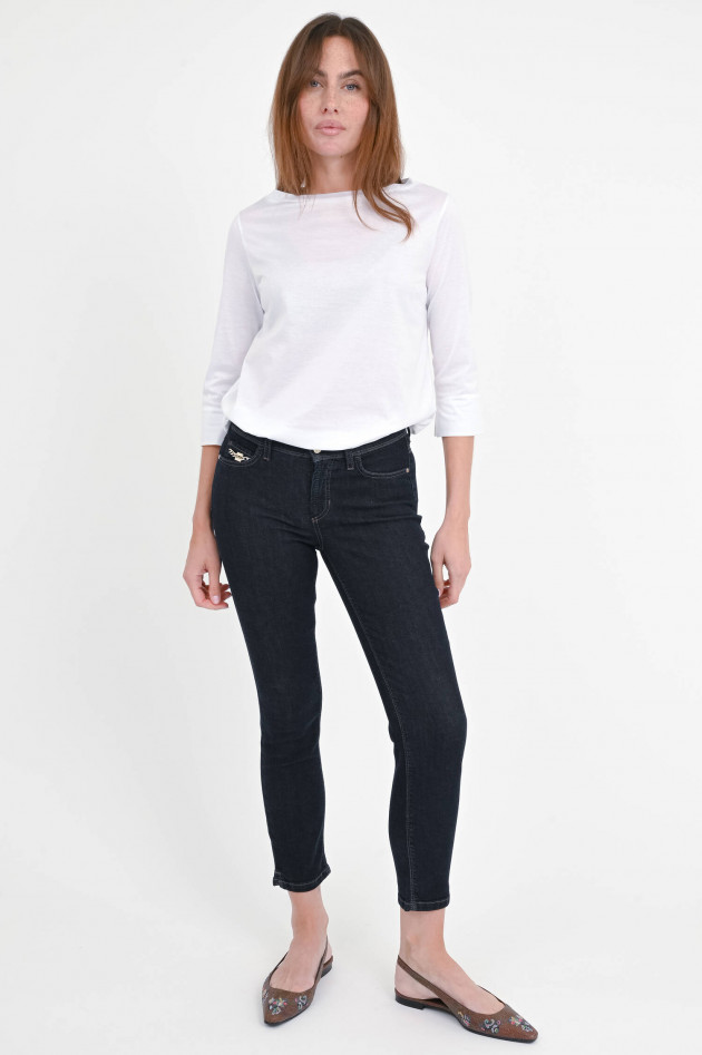 Cambio  Jeans PIPER SHORT mit Schmuckdetail in Dark Blue