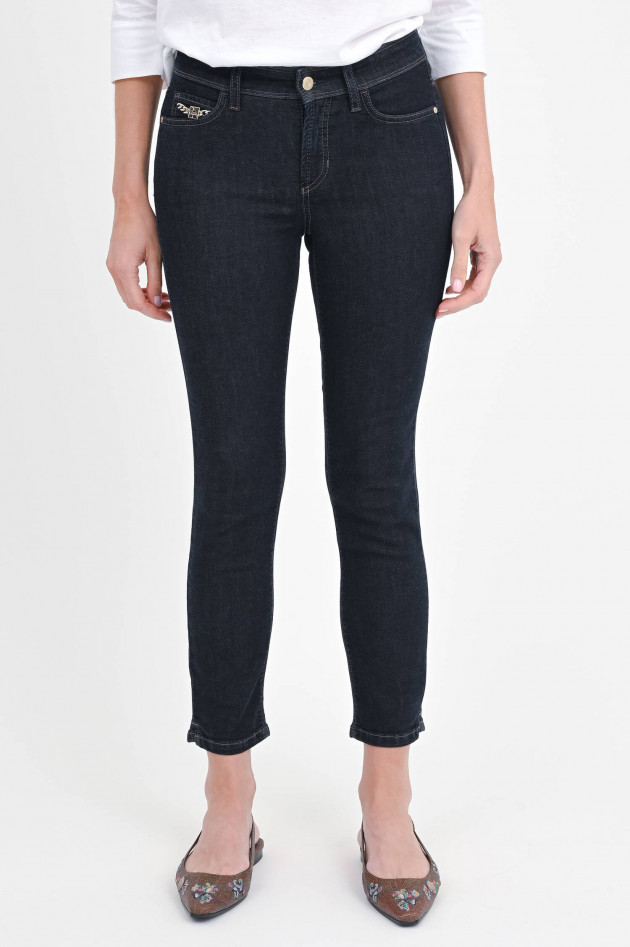 Cambio  Jeans PIPER SHORT mit Schmuckdetail in Dark Blue