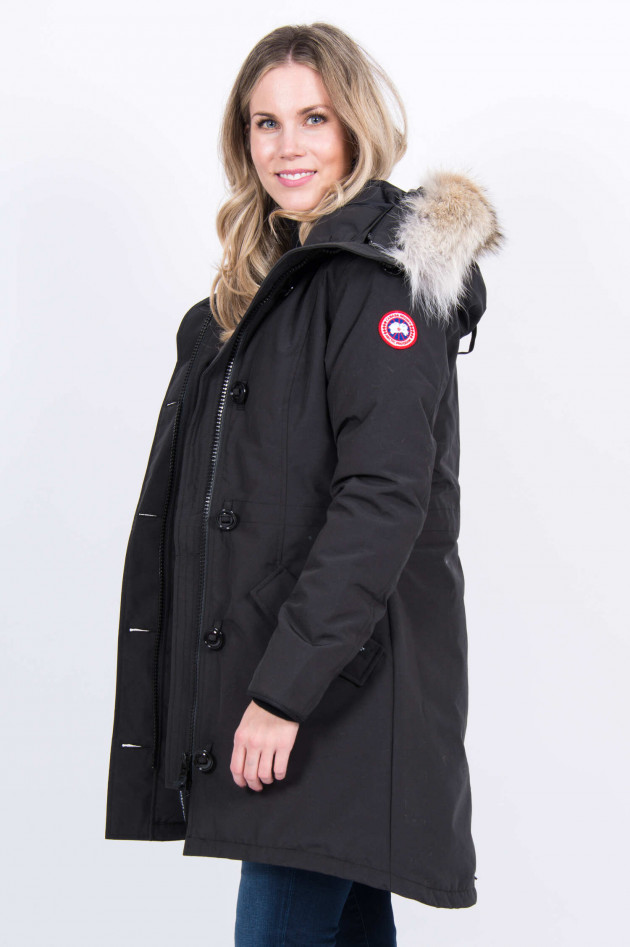 Canada Goose Winterparka ROSSCLAIR mit Fellbesatz in Schwarz