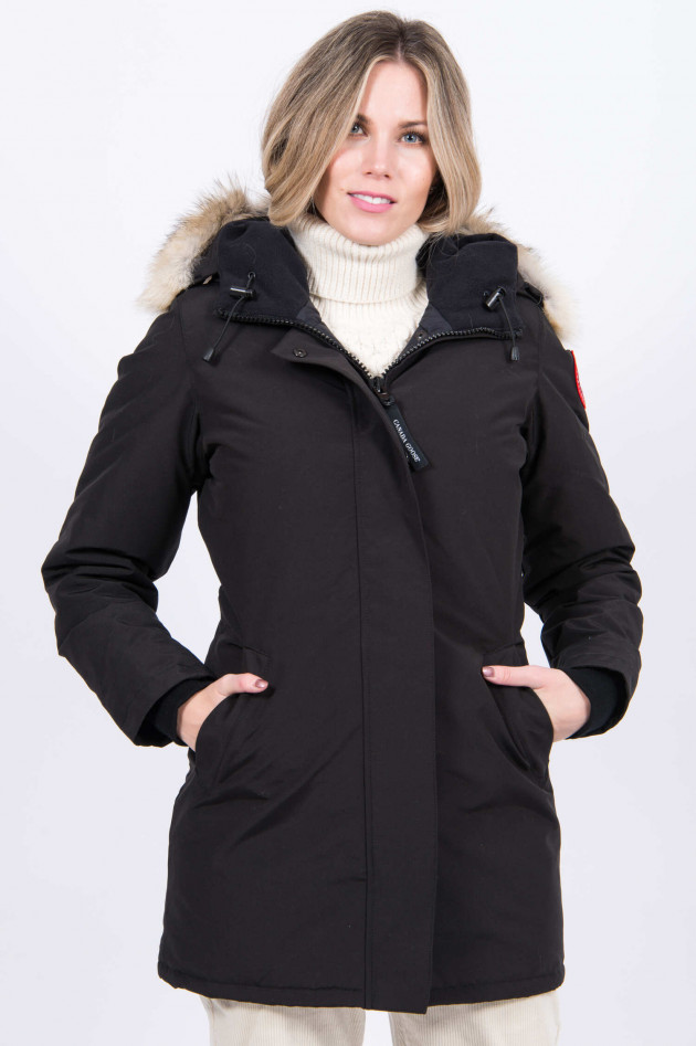 Canada Goose Winterparka VICTORIA mit Echtpelz in Schwarz