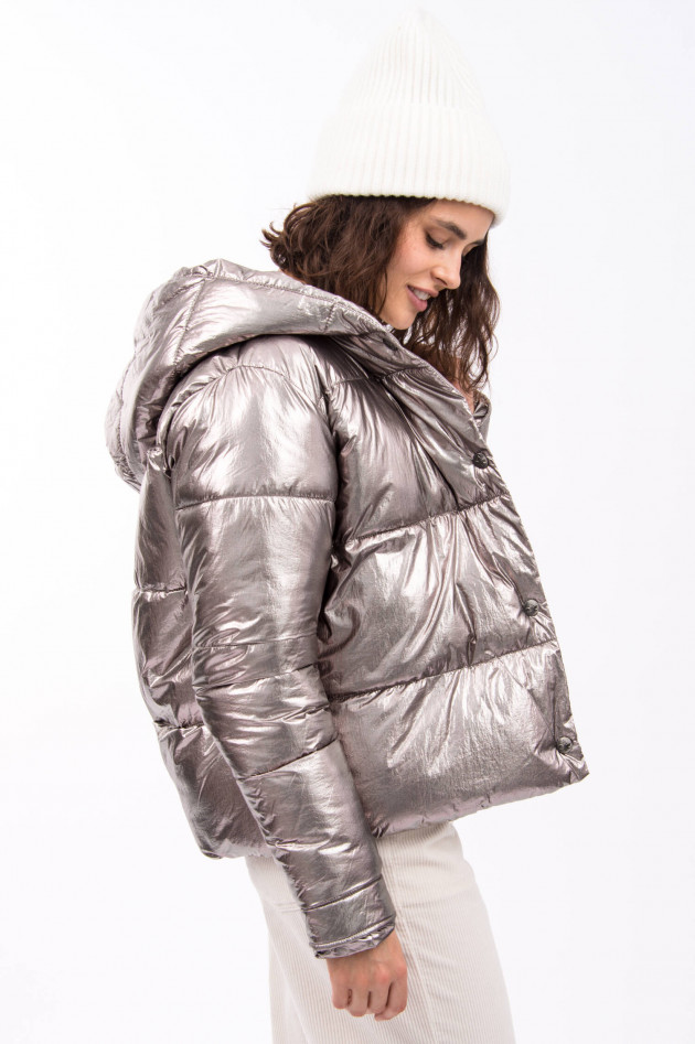 Canadian Daunensteppjacke in Metallic Silber