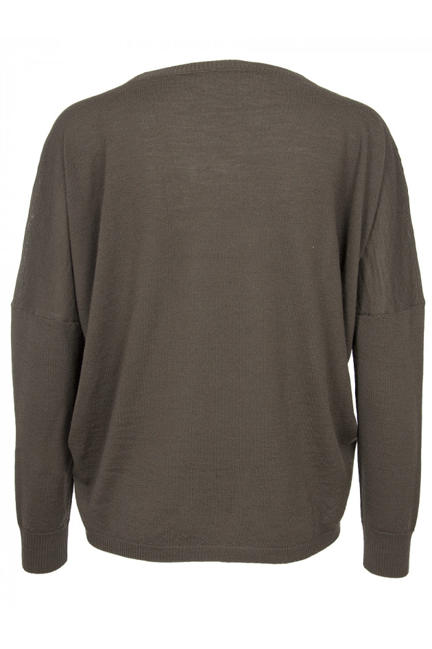 Cappellini Merino-Pullover Oliv