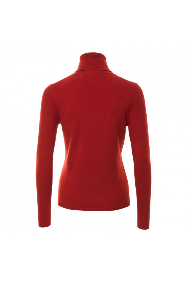 Allude Cashmere-Rollkragenpullover in Rot