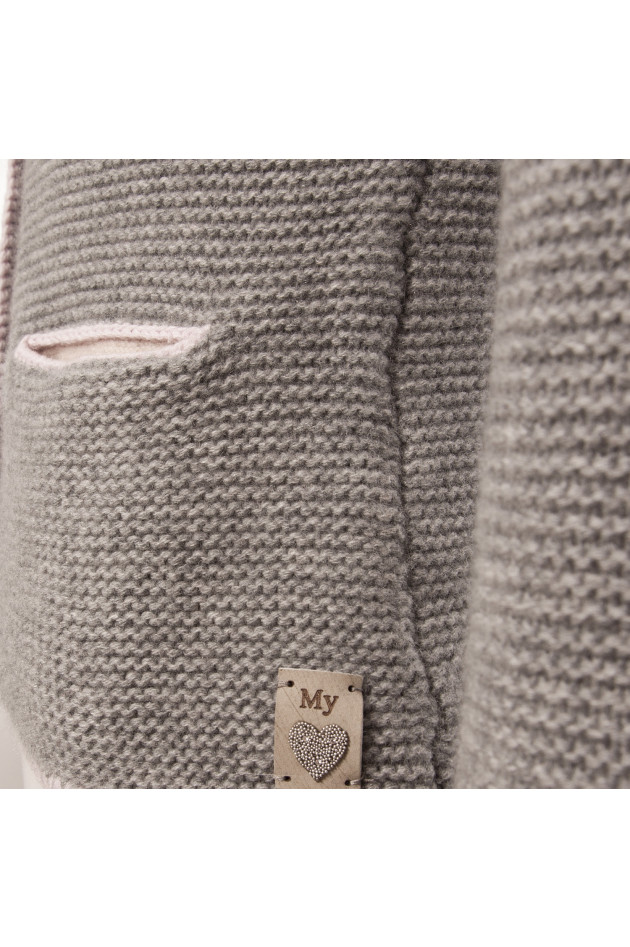 My Herzallerliebst Cashmere Weste ALICE in Grau/Rosa